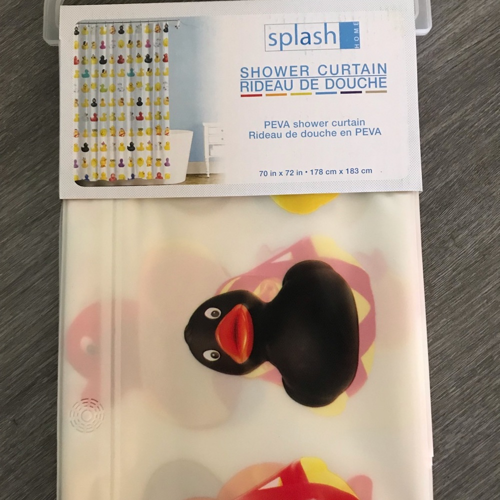 BRAND NEW!!! Cute Rubber Ducky Shower Curtain- Kids or Adults😜 - Picture 3 of 4